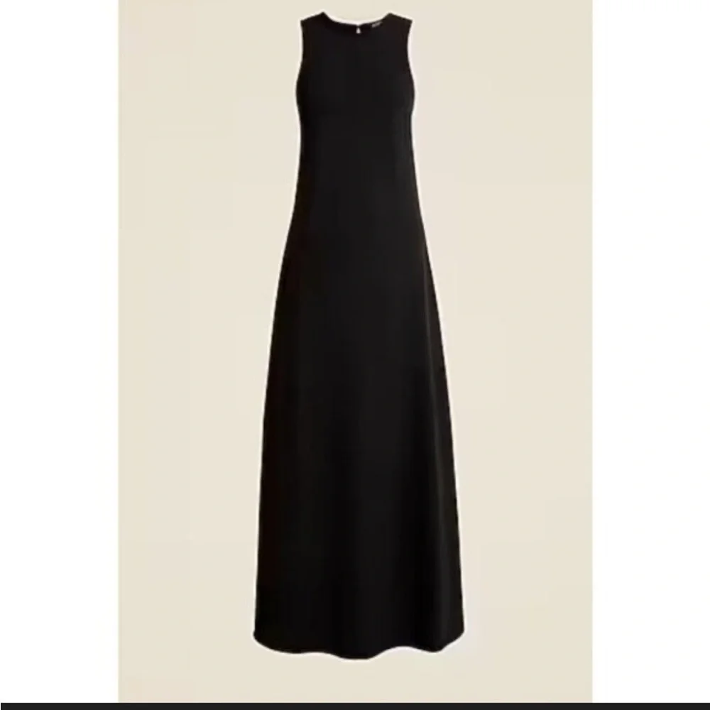 J.Crew long a line black dress womens 12